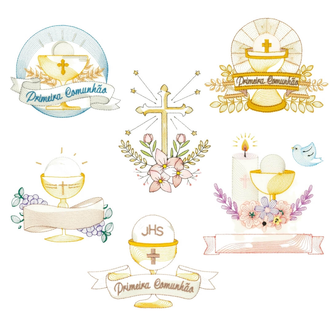  Pacote de Matrizes Religiosos em Rippled