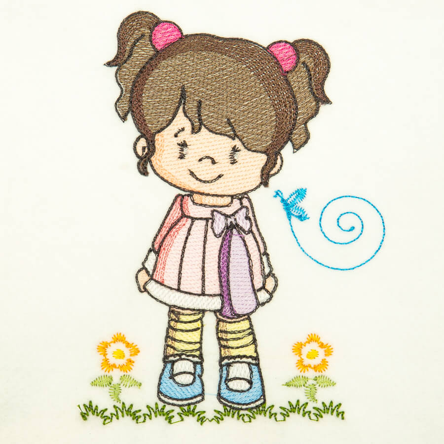 Matriz de Bordado  Menina Encantada