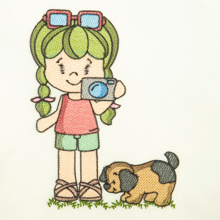 Matriz de Bordado  Menina Encantada