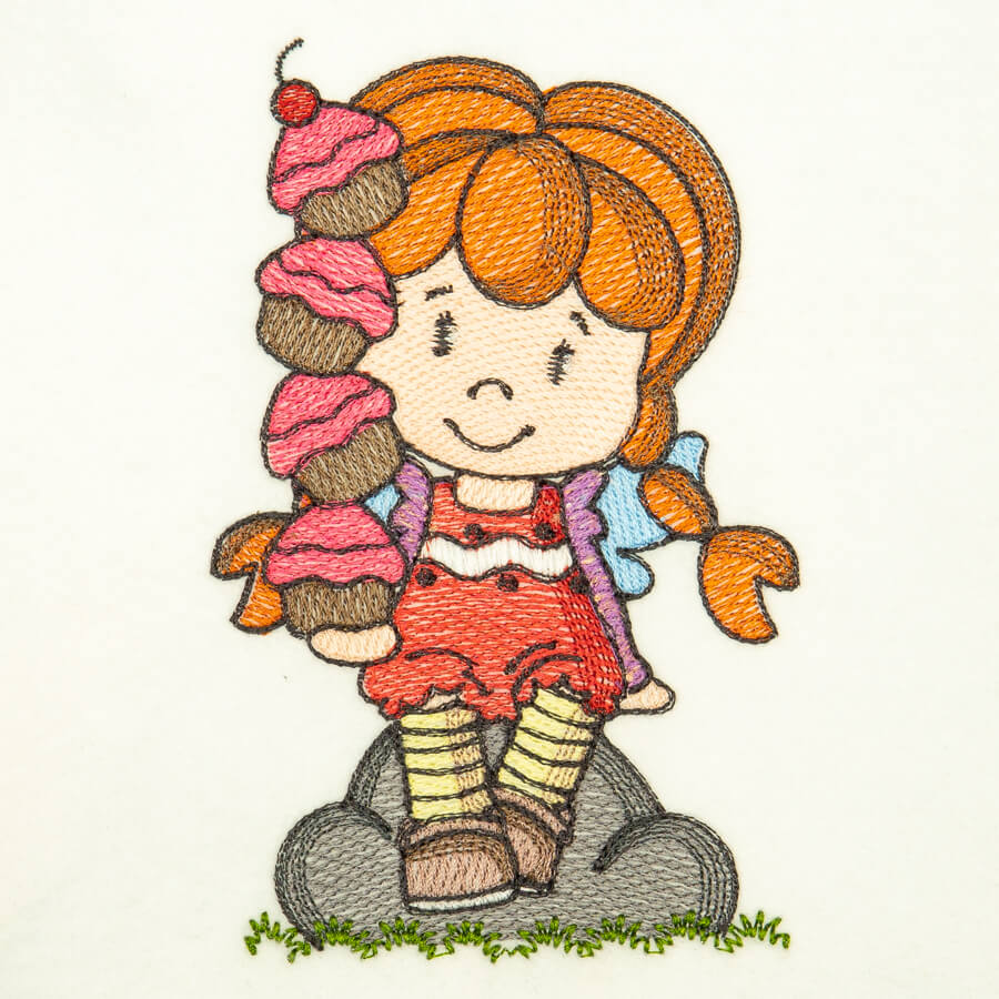 Matriz de Bordado  Menina Encantada