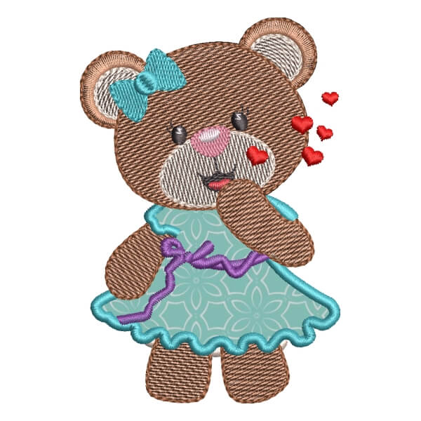 Matriz de Bordado  Ursinha (Aplique)