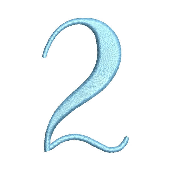 Matriz de Bordado  Fonte Magnolia Sky Número 2