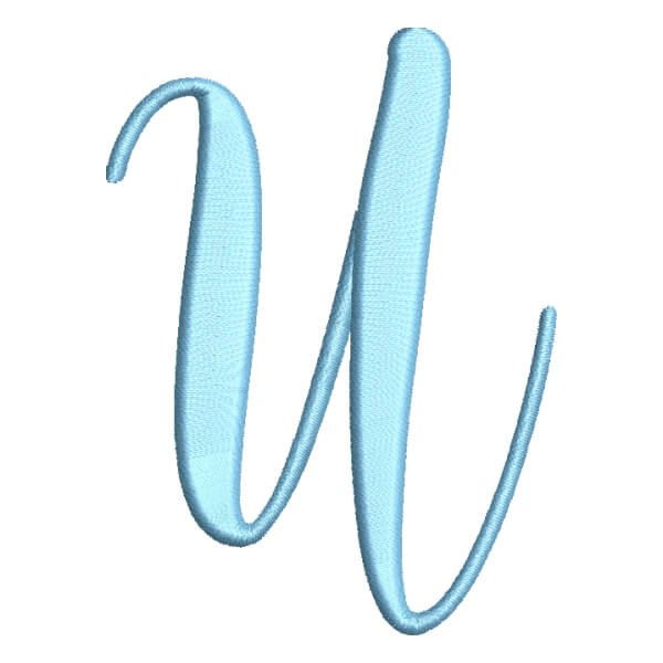 Matriz de Bordado  Fonte Magnolia Sky Letra U