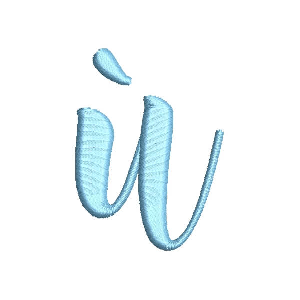 Matriz de Bordado  Fonte Magnolia Sky Letra ù