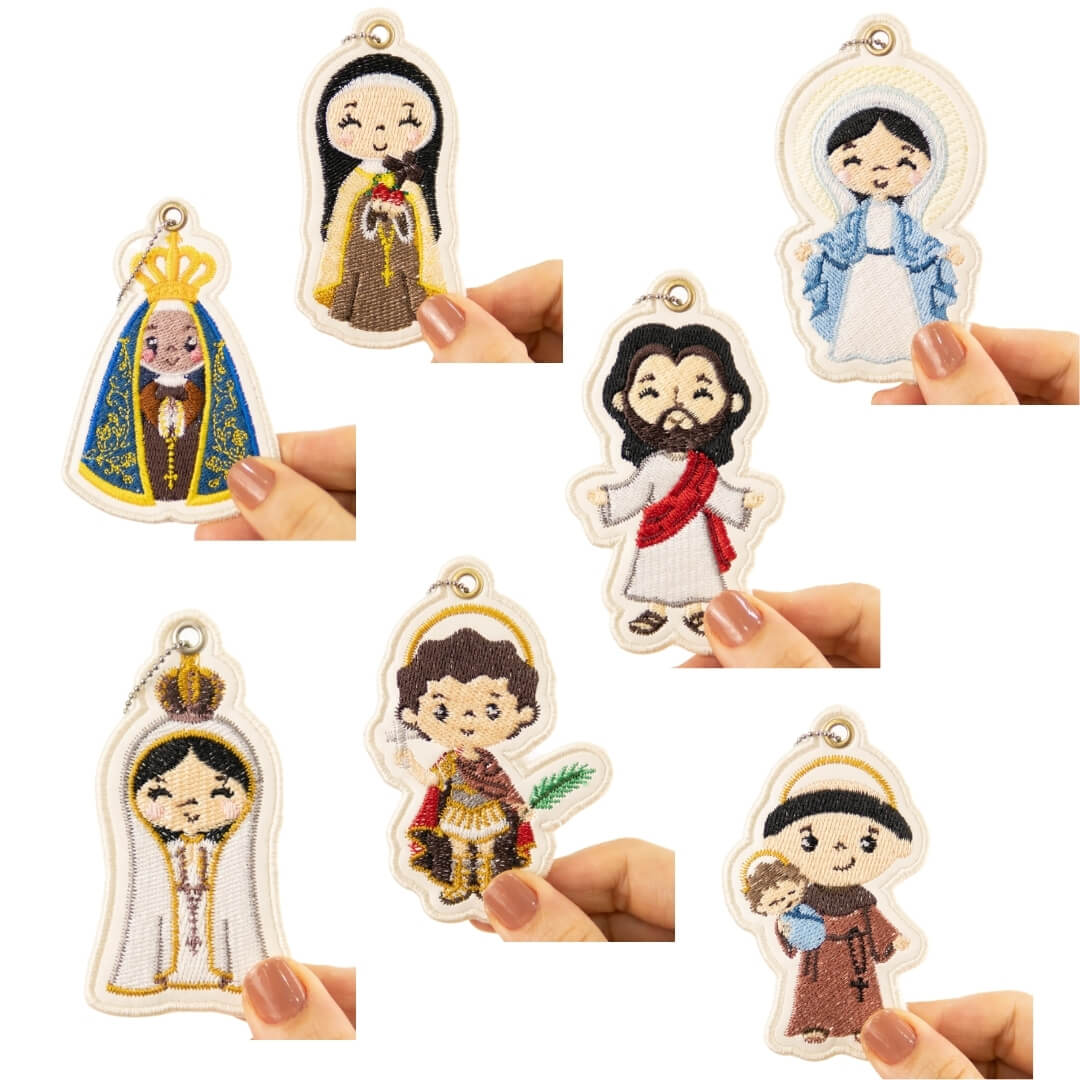  Pacote de Matrizes Santinhos (CHAVEIRO)