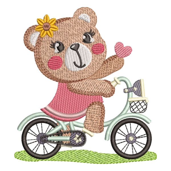 Matriz de Bordado  Ursinha (Pontos Leves)