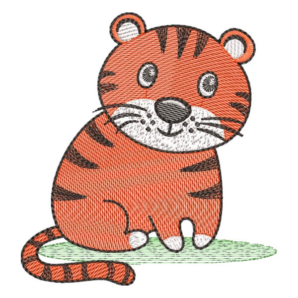 Matriz de Bordado  Tigre Safari (Pontos Leves)
