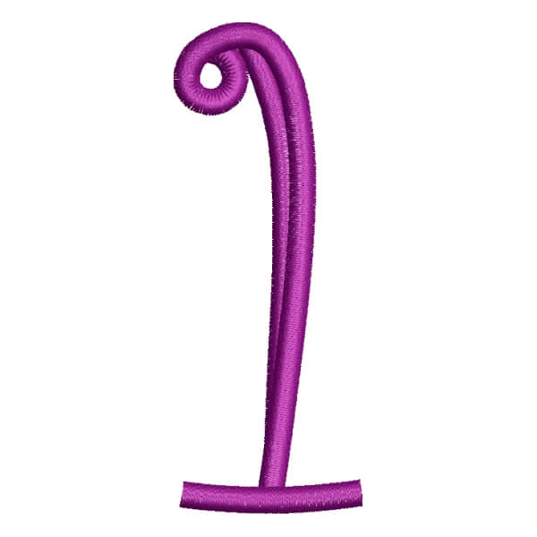 Matriz de Bordado  Alfabeto Palito Número 1