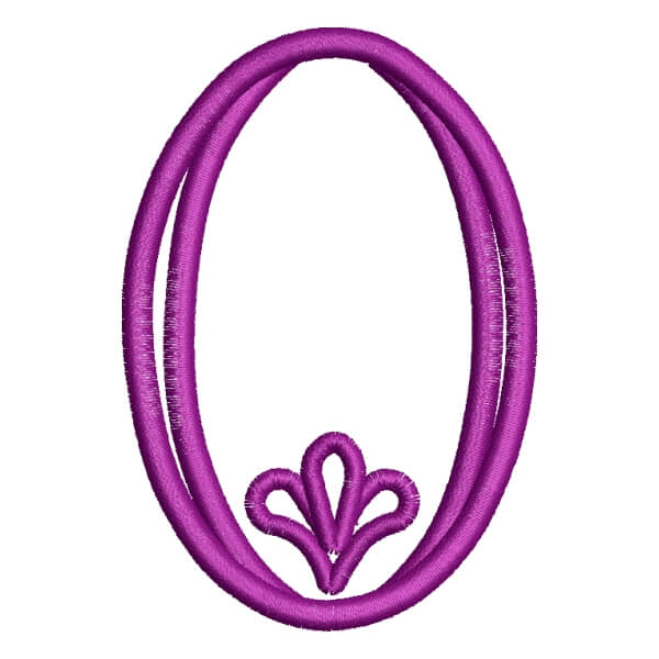 Matriz de Bordado  Alfabeto Palito Número 0