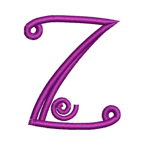 Matriz de Bordado  Alfabeto Palito Letra z