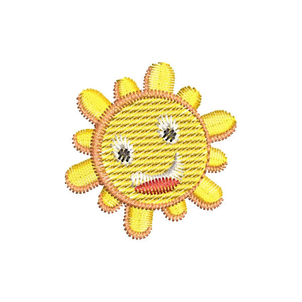 Matriz de Bordado  Sol (Pontos Leves)