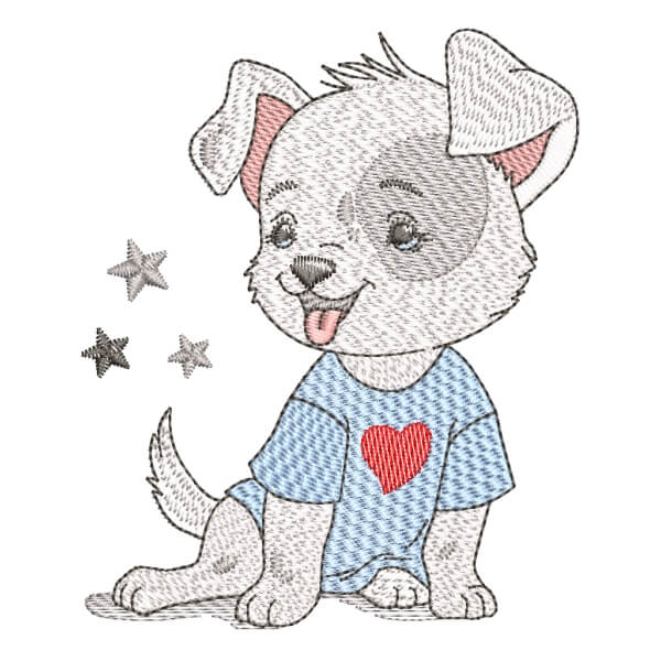 Matriz de Bordado  Cachorrinho (Pontos Leves)