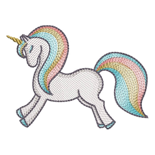 Matriz de Bordado  Unicórnio (Pontos Leves) Matriz de Bordado  Unicórnio (Pontos Leves)