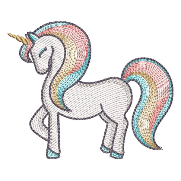 Matriz de Bordado  Unicórnio (Pontos Leves) Matriz de Bordado  Unicórnio (Pontos Leves)