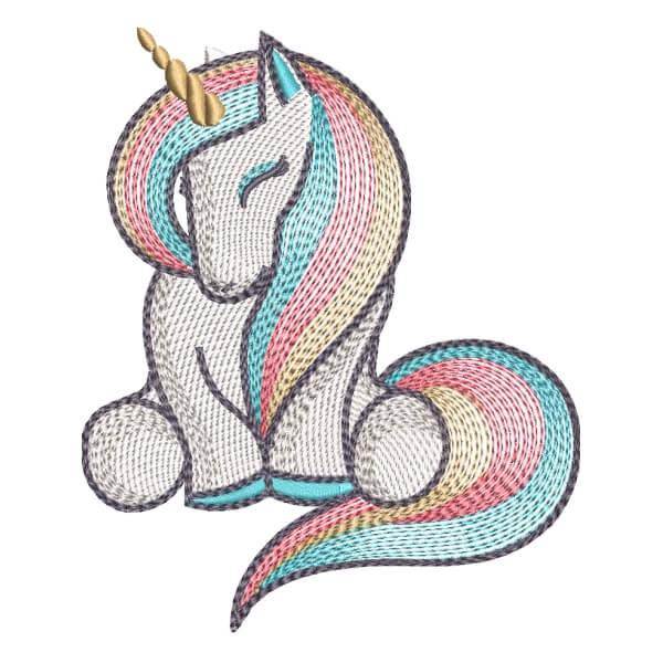 Matriz de Bordado  Unicórnio (Pontos Leves) Matriz de Bordado  Unicórnio (Pontos Leves)