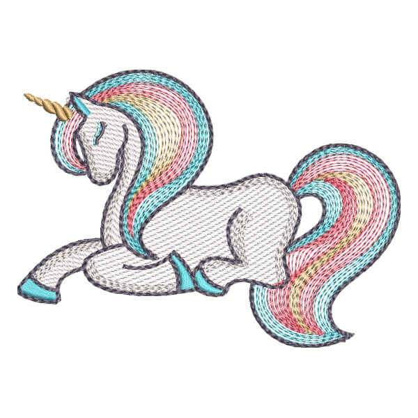 Matriz de Bordado  Unicórnio (Pontos leves) Matriz de Bordado  Unicórnio (Pontos leves)