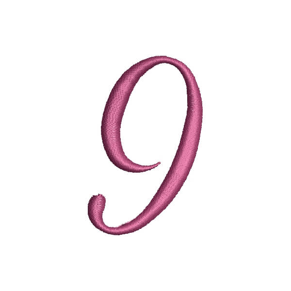 Matriz de Bordado   Fonte Vintage Número 9