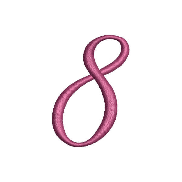 Matriz de Bordado   Fonte Vintage Número 8