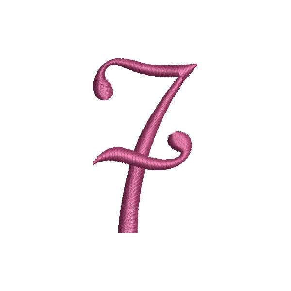 Matriz de Bordado   Fonte Vintage Número 7