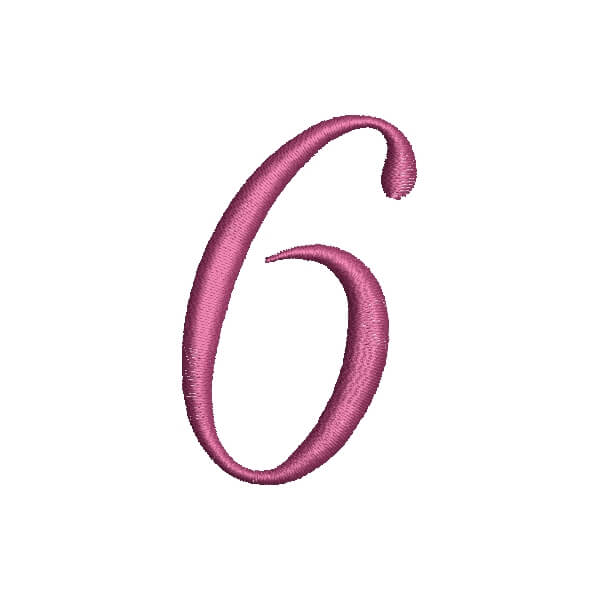 Matriz de Bordado   Fonte Vintage Número 6