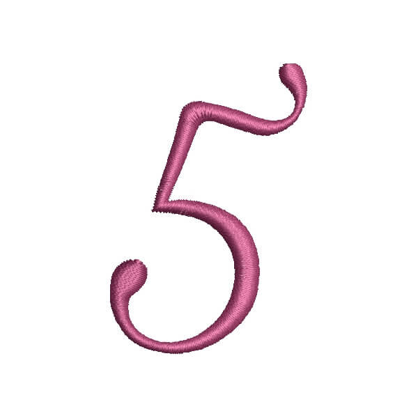 Matriz de Bordado   Fonte Vintage Número 5