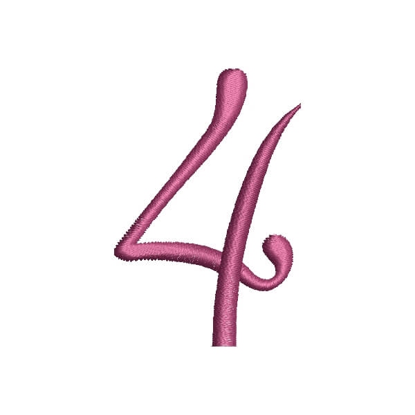 Matriz de Bordado  Fonte Vintage Número 4