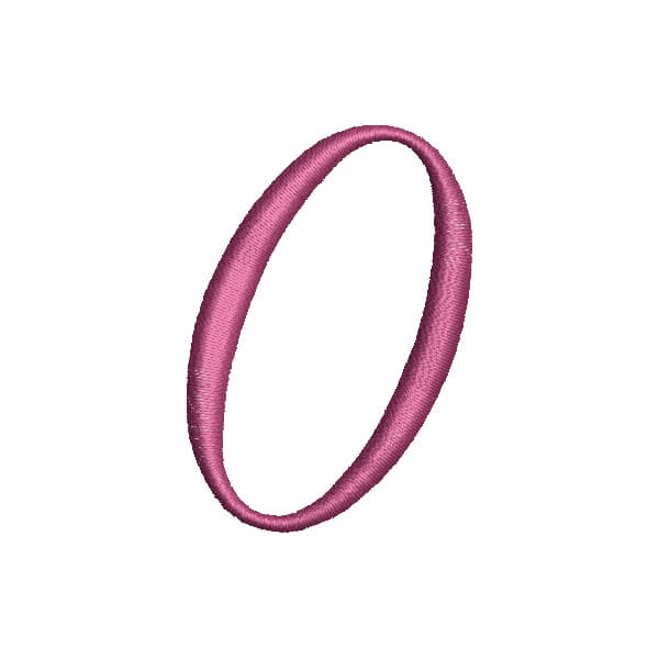 Matriz de Bordado  Fonte Vintage Número 0