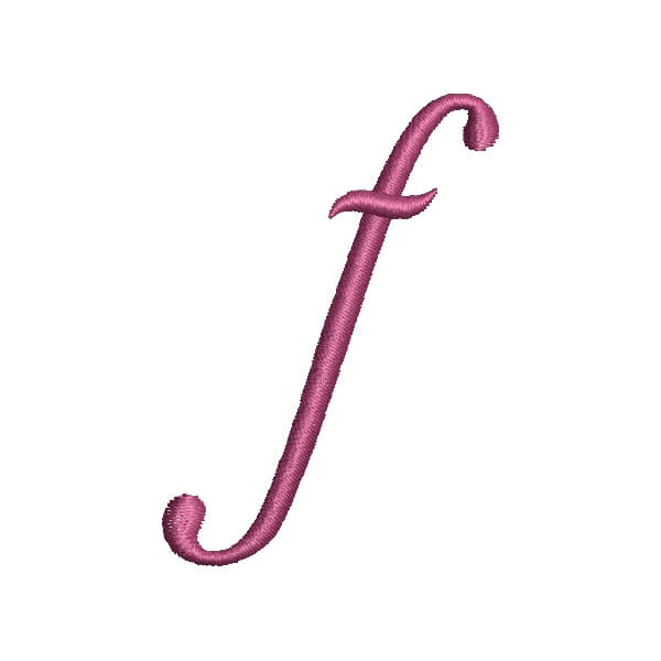 Matriz de Bordado   Fonte Vintage Letra f