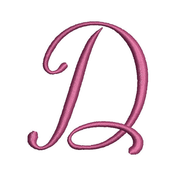 Matriz de Bordado  Fonte Vintage Letra D