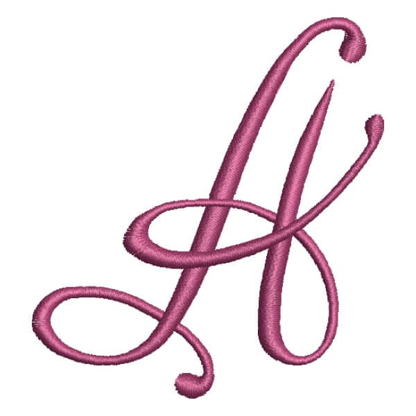 Matriz de Bordado  Fonte Vintage Letra A