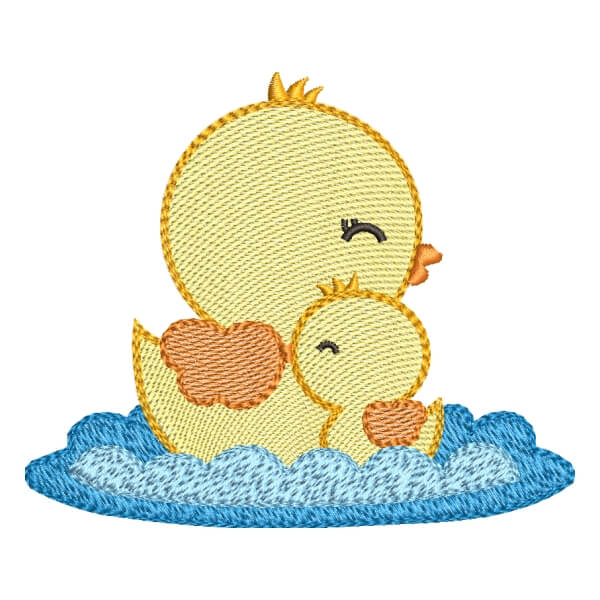 Matriz de Bordado  Mamãe Patinho (Pontos leves)