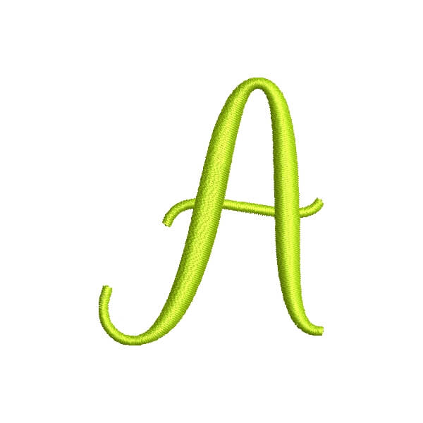 Matriz de Bordado  Letra cursiva A