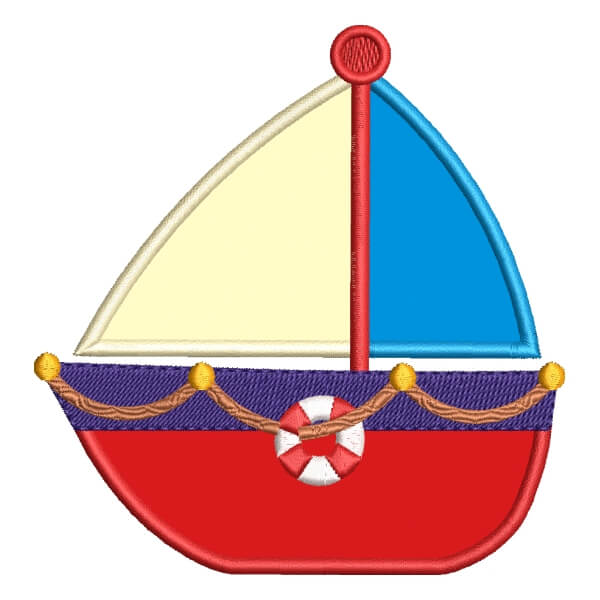 Matriz de Bordado  Barquinho (aplique)