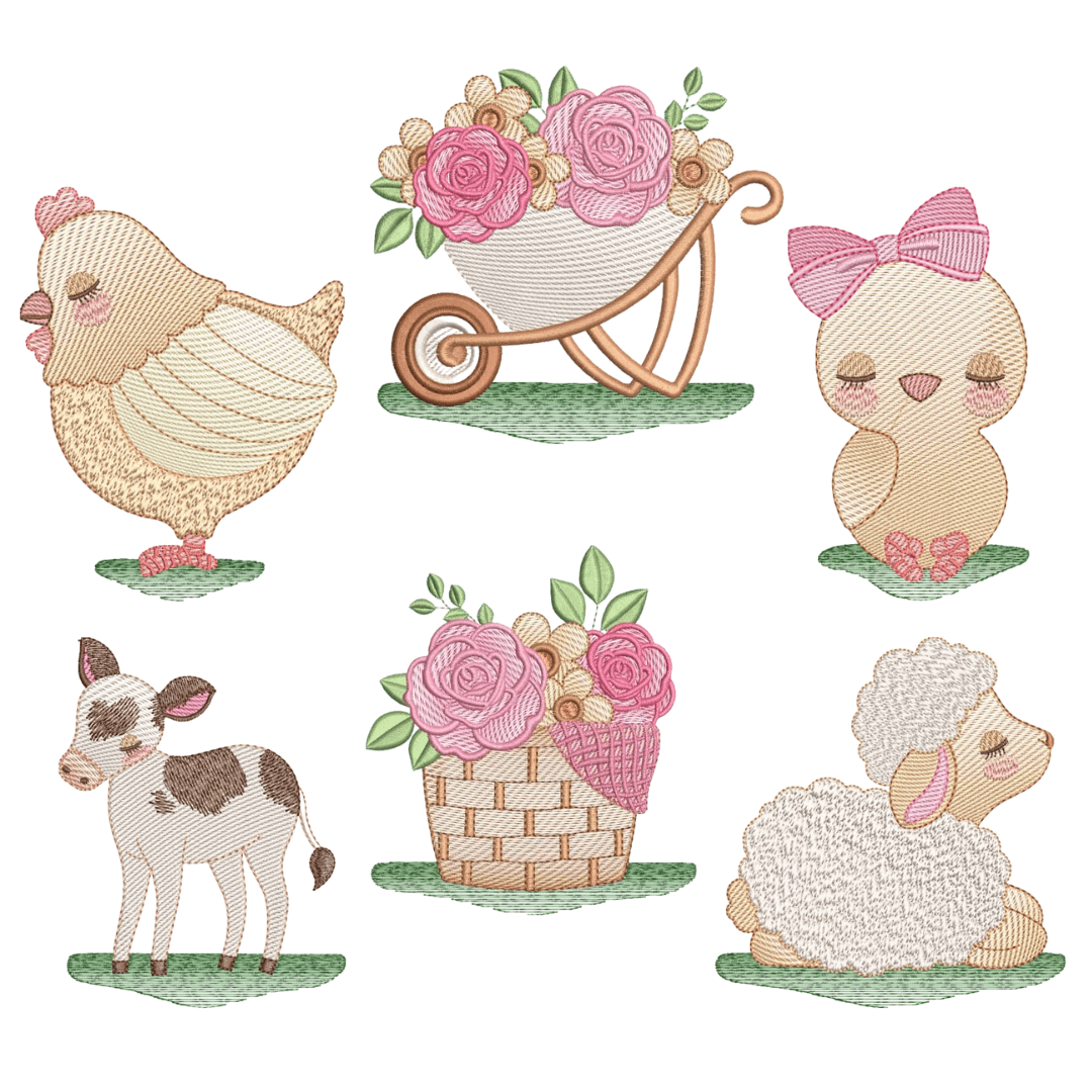  Pacote de Matrizes Fazenda Cute (Pontos Leves)