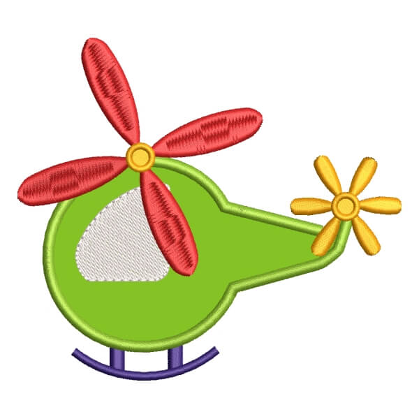 Matriz de Bordado  Helicóptero (Aplique)