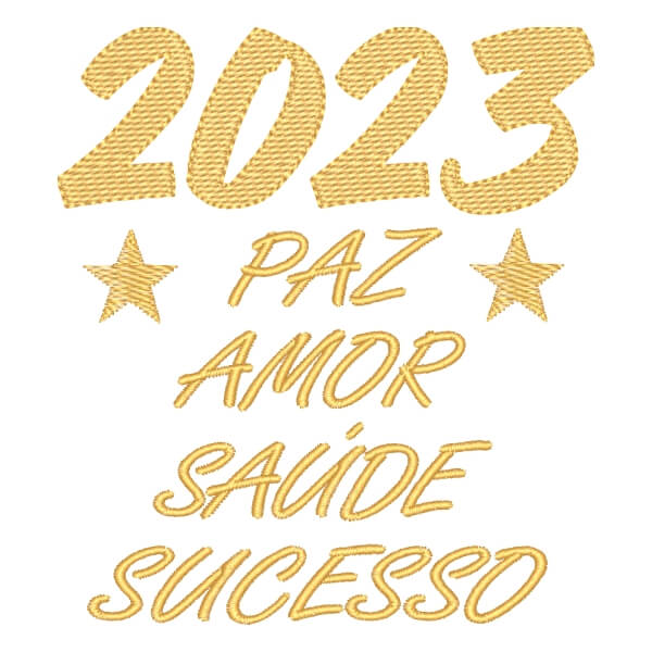 Matriz de Bordado  Mensagem de Reveillon (Pontos Leves)