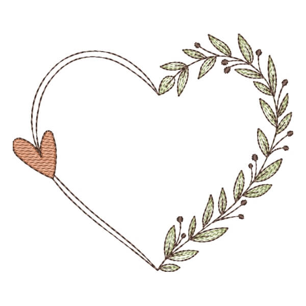 Matriz de Bordado  Moldura Floral (Pontos Leves)