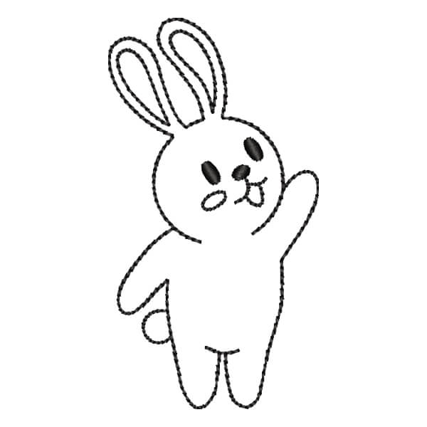 Matriz de Bordado  Coelhinho em Contorno Matriz de Bordado  Coelhinho em Contorno