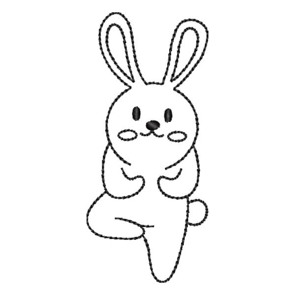 Matriz de Bordado  Coelhinho em Contorno Matriz de Bordado  Coelhinho em Contorno