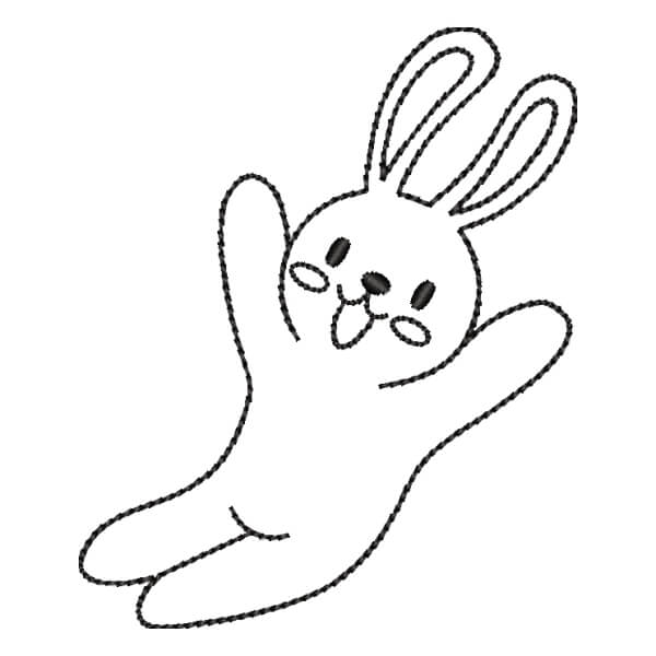 Matriz de Bordado  Coelhinho em Contorno Matriz de Bordado  Coelhinho em Contorno