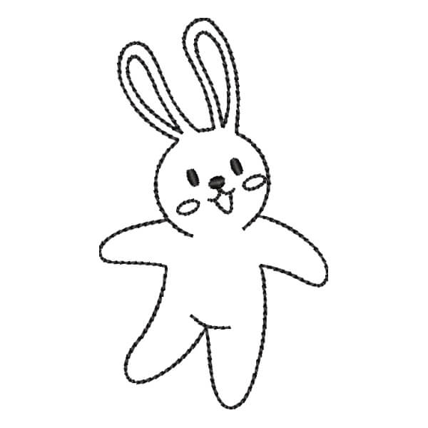 Matriz de Bordado  Coelhinho em Contorno