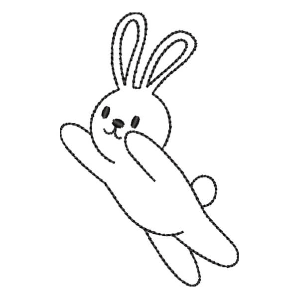 Matriz de Bordado  Coelhinho em Contorno