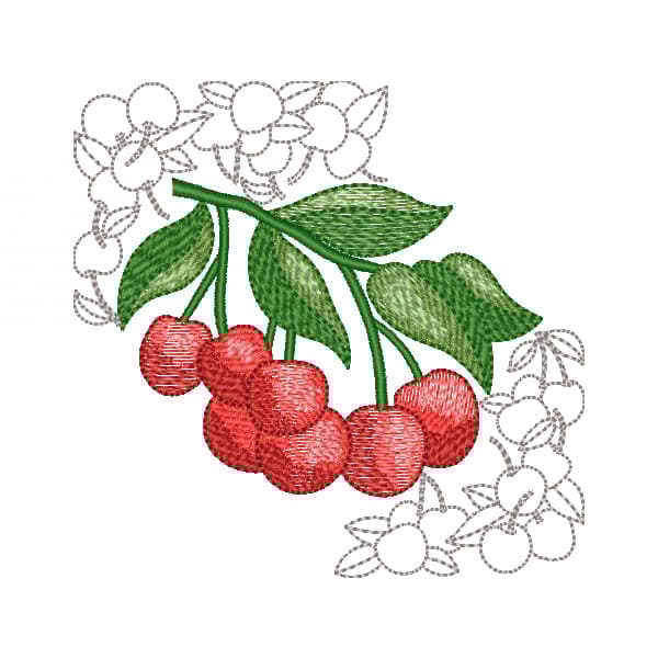 Matriz de Bordado  Cereja Matriz de Bordado  Cereja