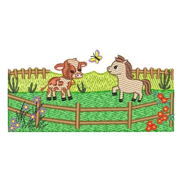 Matriz de Bordado  Fazendinha (Pontos Leves)