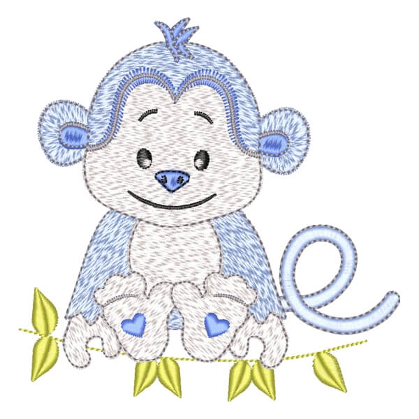 Matriz de Bordado  Macaco Safari Matriz de Bordado  Macaco Safari