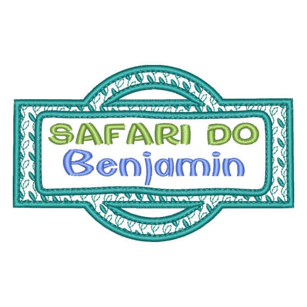 Matriz de Bordado  Nome Safari Matriz de Bordado  Nome Safari