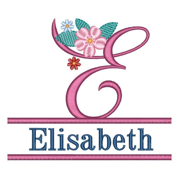 Matriz de Bordado  Alfabeto Split Letra E