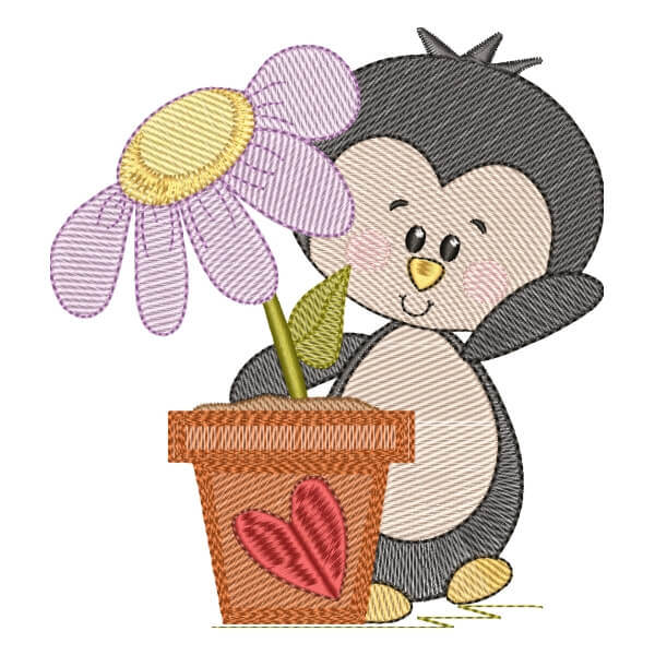 Matriz de Bordado  Pinguim Fofo (Pontos Leves) Matriz de Bordado  Pinguim Fofo (Pontos Leves)