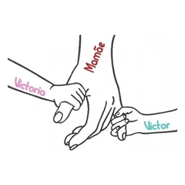 Matriz de Bordado  Mãos de Mamãe Matriz de Bordado  Mãos de Mamãe