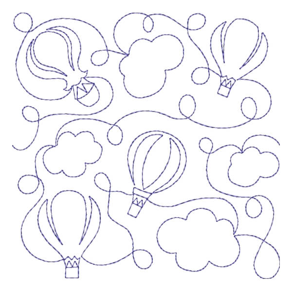 Matriz de Bordado  Quilting Balão Matriz de Bordado  Quilting Balão